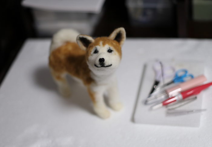 秋田犬仔犬を作り始めました