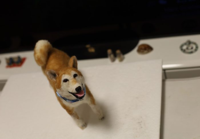 羊毛フェルトで柴犬を作る２